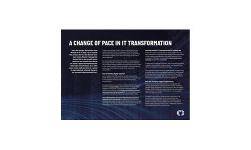 A Change of Pace in IT Transformation