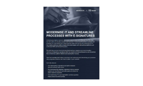 Aberdeen Research: How IT Leaders Modernize Operations with E-signatures