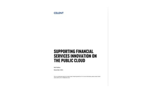 Celent report: Supporting Financial Services Innovation on The Public Cloud