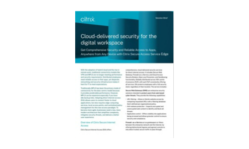 Cloud-delivered security for the digital workspace