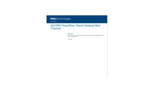 Dell EMC PowerStore: Oracle Database Best Practices