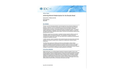 IDC Whitepaper: Achieving Network Modernization for the Decade Ahead