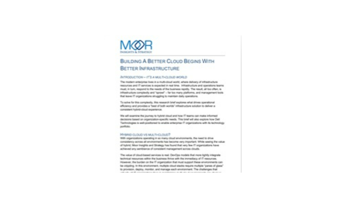 Moor Insights: Cloud is Built on Modern Infrastructure