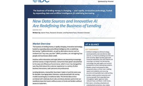 New Data Sources and Innovative AI Are Redefining the Business of Lending