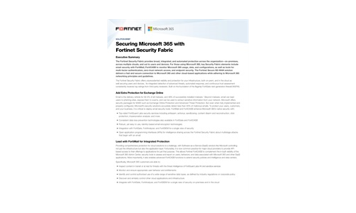 Securing Microsoft 365 with Fortinet Security Fabric