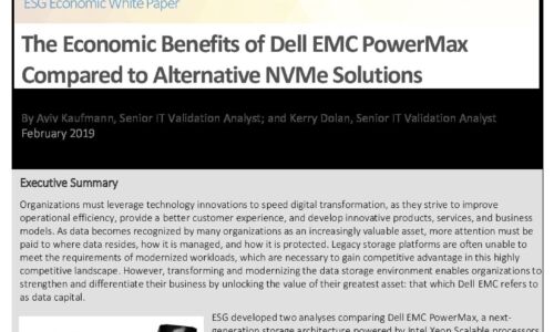 The Economic Benefits of Dell EMC PowerMax Compared to Alternative NVMe Solutions