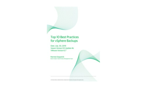 Top 10 Best Practices for vSphere Backups